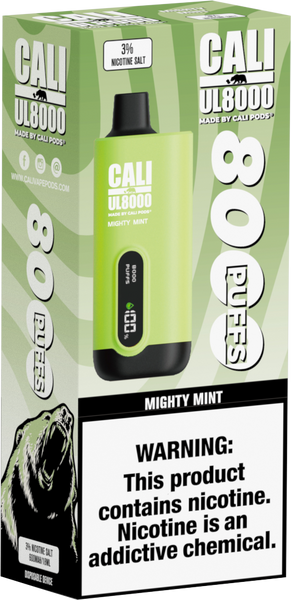 Cali UL8000 3% Disposable - Mighty Mint