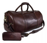 Large Duffel Bag 100% Leather Includes Free Case!