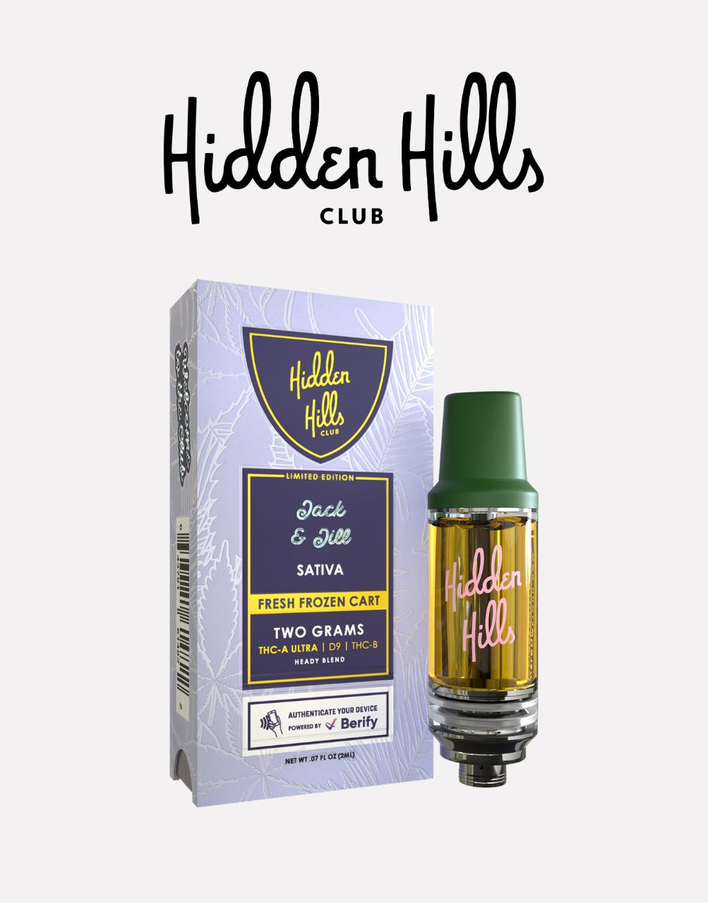 Hidden Hills Heady Blend 2G Cart | THC-A + THC-B + D9 | Jack