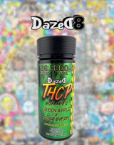 Cali Extrax 5000MG Gummies  | THC-P + D9 + Live Rosin | Green Apple X Sour Diesel by Dazed8 