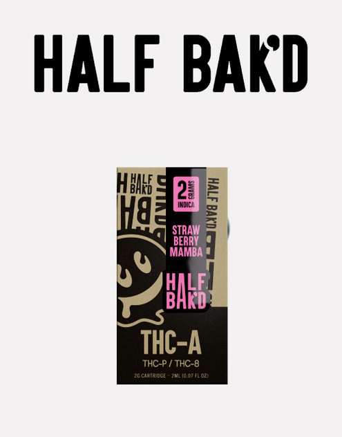 Half Baked 2G Cart | THCA + THCP + THC8 | Strawberry Mamba by Half Bak'd 