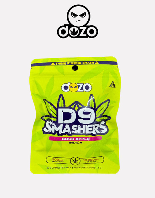 Dozo 10G Gummy | Delta 9 | Sour Apple (Indica) D9 Smashers by Dozo 