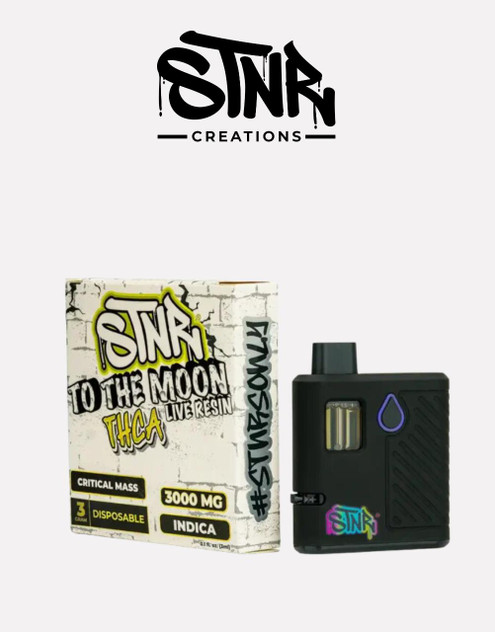 STNR Creations 3G Disposable | THC-A + Live Resin To The Moon Edition | Critical Mass (Indica) by STNR Creations 