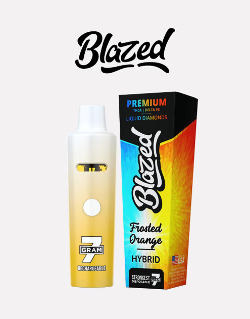Blazed 7G Disposable | THCA Delta 9 Liquid Diamonds | Frosted Orange (Hybrid) by Blazed 