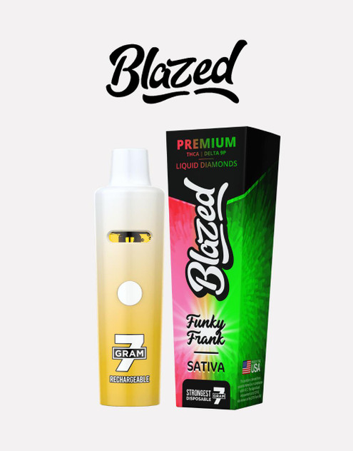 Blazed 7G Disposable | THCA Delta 9 Liquid Diamonds | Funky Frank (Sativa) by Blazed 