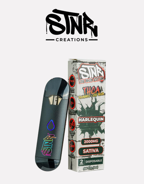 STNR Creations 2G Disposable |THC-A + Live Rosin | Harlequin (Sativa) by STNR Creations 