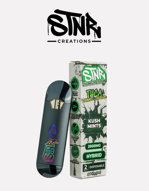 STNR Creations 2G Disposable |THC-A + Live Rosin | Kush Mints (Hybrid) by STNR Creations 