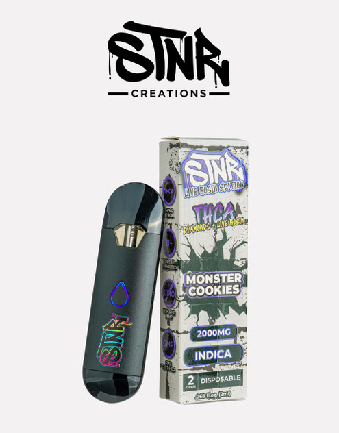 STNR Creations 2G Disposable |THC-A + Live Rosin | Monster Cookies (Indica) by STNR Creations 