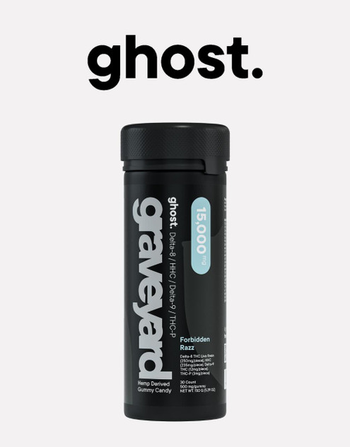Ghost Hemp 15,000MG Graveyard Gummies |  Delta 8 + CBN+ Delta 9 + THC-P | Forbidden Razz by Ghost Hemp