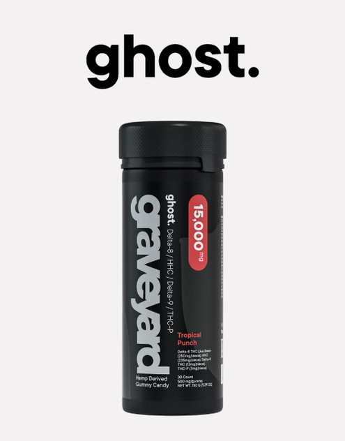 Ghost Hemp 15,000MG Graveyard Gummies |  Delta 8 + CBN+ Delta 9 + THC-P | Tropical Punch by Ghost Hemp
