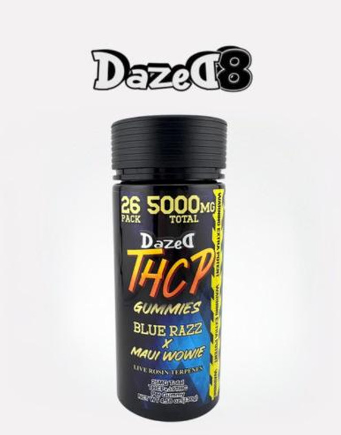 Cali Extrax 5000MG Gummies  | THC-P + D9 + Live Rosin | Blue Razz X Maui Wowie by Dazed8 