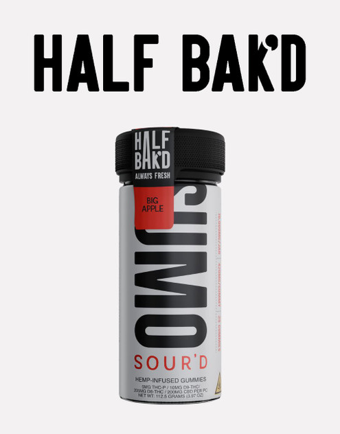 Half Bak'd 10,500 MG SOUR'D Sumo Gummies | Delta 8 + THC-P + Delta 9 | Big Apple by Half Bak'd Half Bak'd 10,500 MG SOUR'D Sumo Gummies | Delta 8 + THC-P + Delta 9 | Big Apple by Half Bak'd