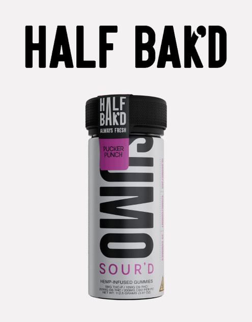 Half Bak'd 10,500 MG SOUR'D Sumo Gummies | Delta 8 + THC-P + Delta 9 | Pucker Punch by Half Bak'd Half Bak'd 10,500 MG SOUR'D Sumo Gummies | Delta 8 + THC-P + Delta 9 | Pucker Punch by Half Bak'd