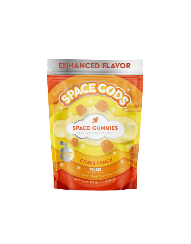 900MG Gummies | Delta 9 + CBD | Citrus Punch by Space Gods