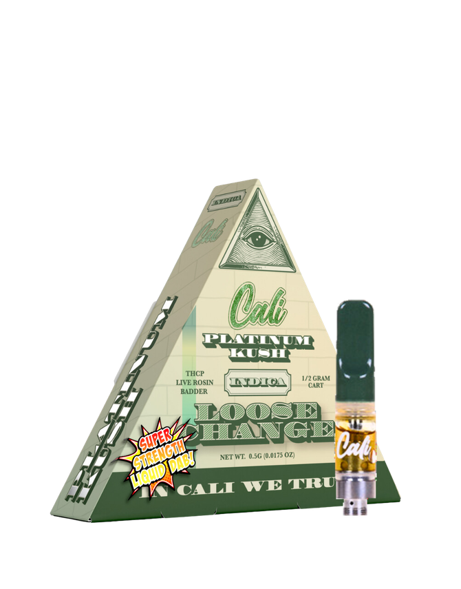 ラ*池様 THC featuring DA LADY G-MONEY 5G Loose Change Cart | Delta-8 THC-P | Platinum Kush by Cali Extrax