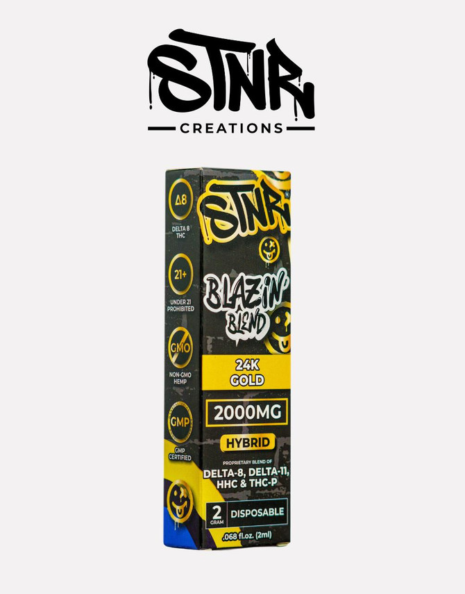 STNR Creations 2G Disposable | D8  + D11 + HHC + THCP | 24K Gold 