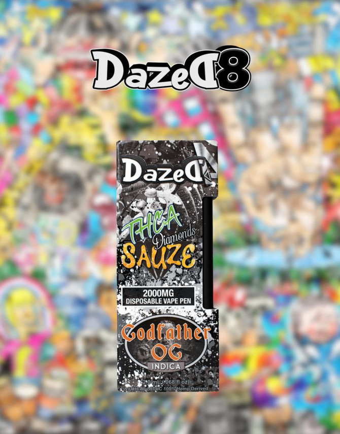 Dazed8 2000MG Disposable | THC-A Diamonds + Delta 8 | Godfather OG by Dazed8 