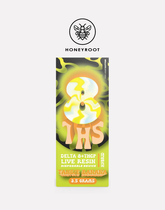 Honeyroot Wellness 3.5G Disposable | Delta 8 + THCP | Tangie Banana by Honeyroot Wellness 