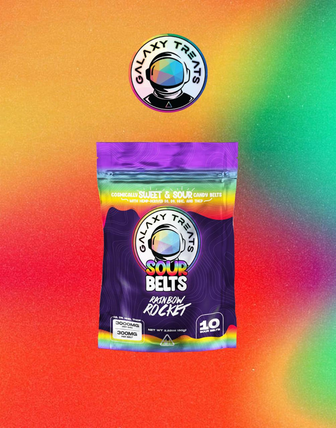 Galaxy Treats 3000MG Gummies | D8 D9 HHC THCP | Rainbow Rocket by Galaxy Treats 