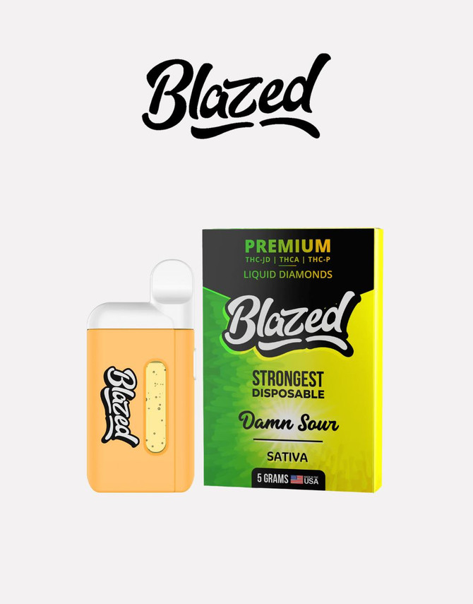 Blazed 5G Disposable | THC-JD THCA THC-P LIQUID DIAMONDS | Damn Sour by Blazed 