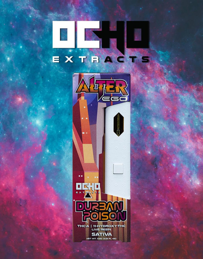 OCHO Extracts 3.5G Alter Ego Disposable | THC-A Delta 11 |  Durban Poison by Ocho Extracts 