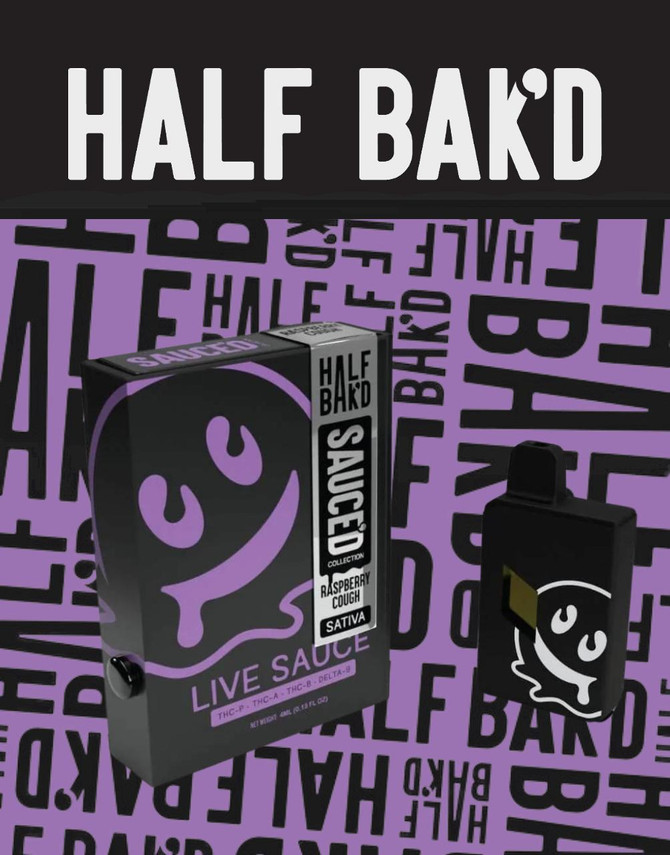 Half Bak'd 4G Disposable | THCA + THCP + THCB + Delta 9 | Raspberry Cough by Half Bak'd 