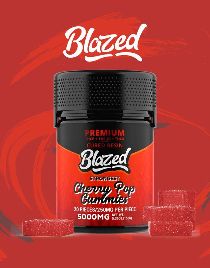 Blazed 5000MG Gummy | THCP + THC-JD + THCA | Cherry Pop by Blazed 