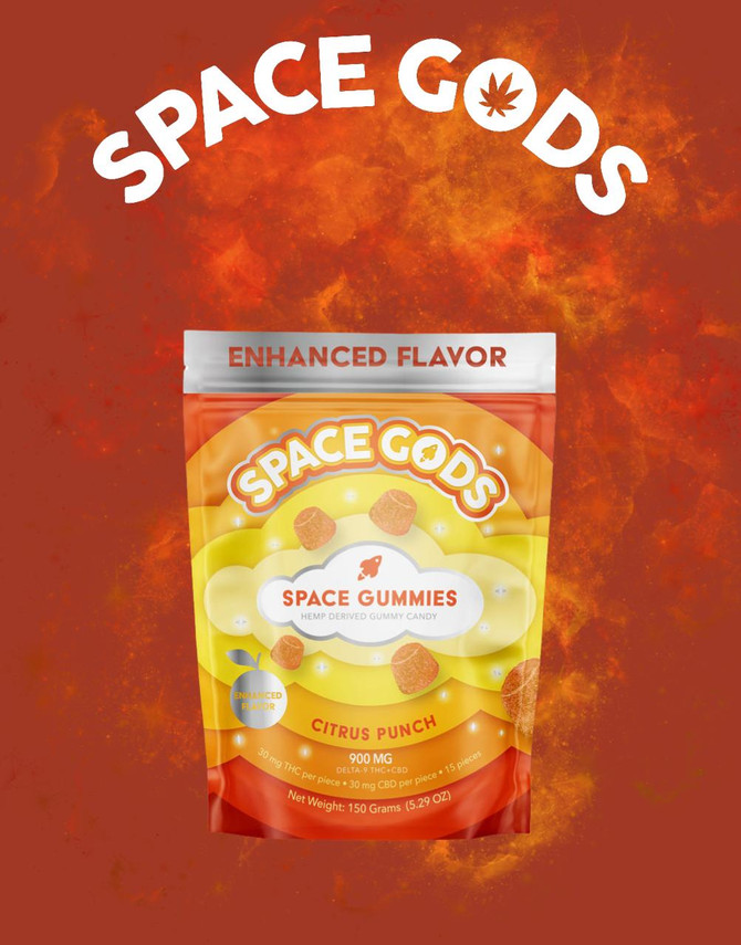 Space Gods 900MG Gummies | Delta 9 + CBD | Citrus Punch by Space Gods 
