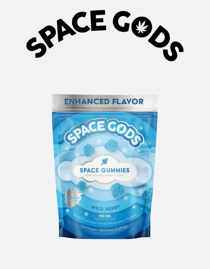 Space Gods 900MG Gummies | Delta 9 + CBD | Wild Berry by Space Gods 