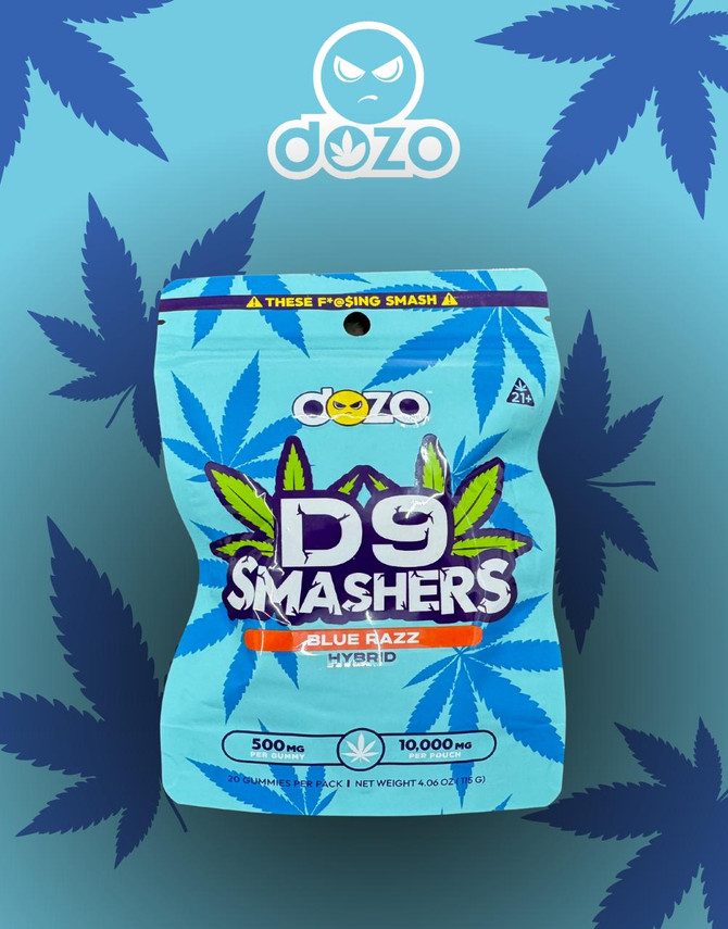 Dozo 10G Gummy | Delta 9 | Blue Razz (Hybrid) D9 Smashers by Dozo 