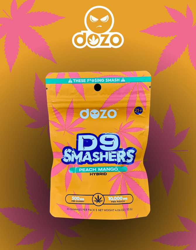 Dozo 10G Gummy | Delta 9 | Peach Mango (Hybrid) D9 Smashers by Dozo 