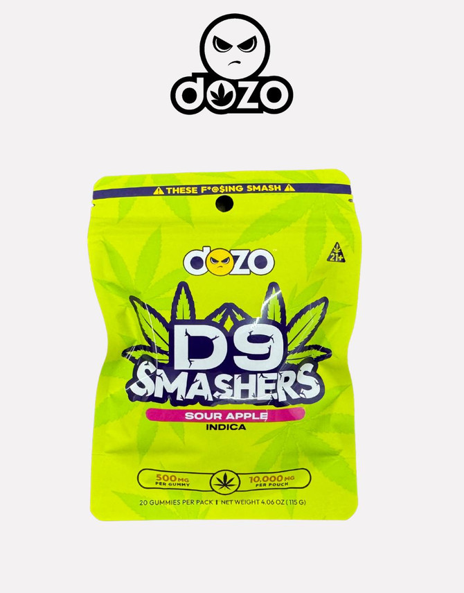 Dozo 10G Gummy | Delta 9 | Sour Apple (Indica) D9 Smashers by Dozo 