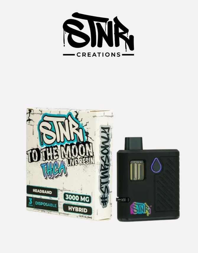 STNR Creations 3G Disposable | THC-A + Live Resin To The Moon Edition | Headband (Hybrid) by STNR Creations 