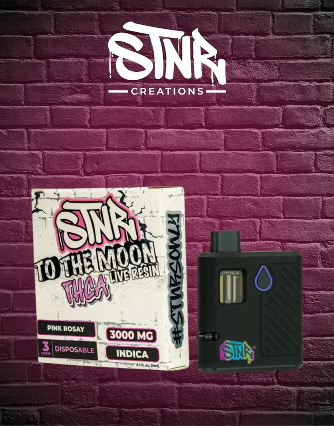 STNR Creations Copy of 3G Disposable | THC-A + Live Resin To The Moon Edition | Pink Rosay (Indica) by STNR Creations 
