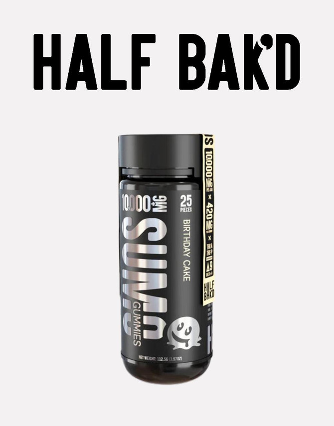 Half Bak'd 10500MG Sumo Gummies | Delta 8 + THC-A + THC-P | Birthday Cake by Half Bak'd 