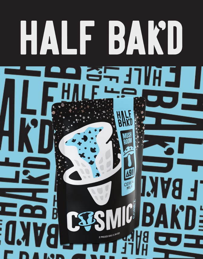 Half Bak'd 60MG Cosmic Conez Dessert Cones 2CT | Delta 9 + Mushroom | Cereal Milk by Half Bak'd 