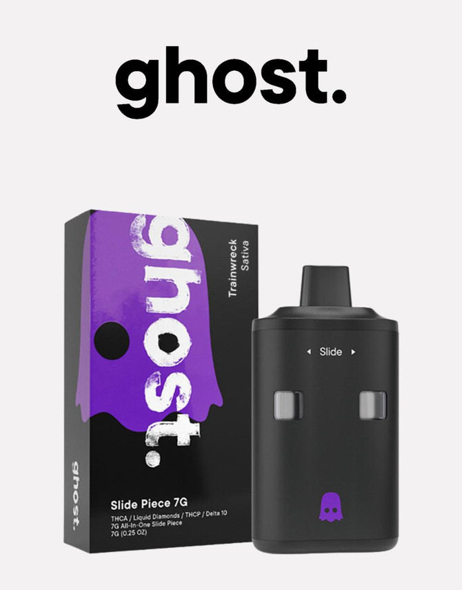 Ghost Hemp 7G Disposable | THC-P + Delta 10 + THC-A + Liquid Diamonds | Grape Ape (Indica) by GHOST. 