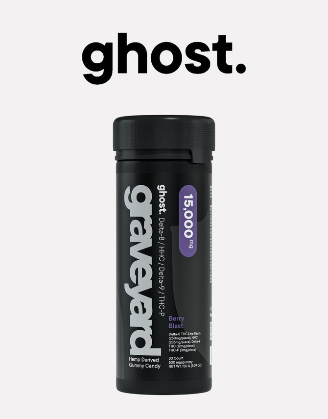 Ghost Hemp 15,000MG Graveyard Gummies |  Delta 8 + CBN + Delta 9 + THC-P | Berry Blast by Ghost Hemp
