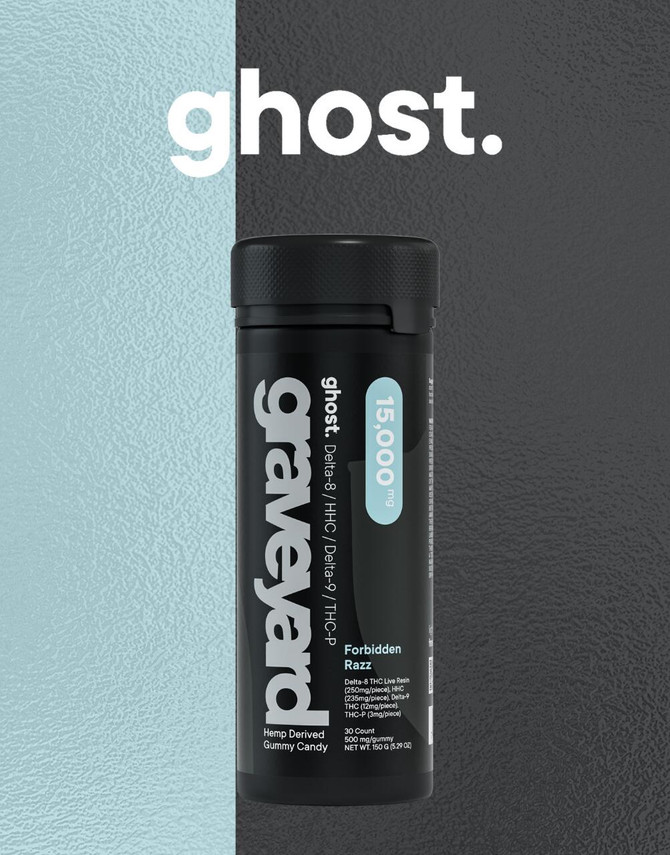 Ghost Hemp 15,000MG Graveyard Gummies |  Delta 8 + HHC + Delta 9 + THC-P | Forbidden Razz by Ghost Hemp 