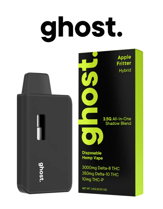 Ghost Hemp 3.5G Disposable Shadow Blend | Delta 8 + Delta 10 + THC-P  | Apple Fritter (Hybrid) by GHOST. 
