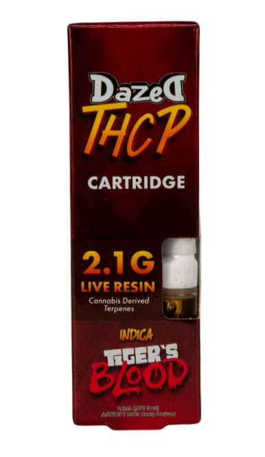 Dazed8 2.1G Cartridge | THC-P + Live Resin | Tigers Blood (Indica) by Dazed8