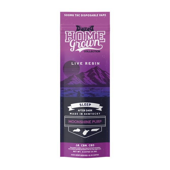 .5G Disposable | D8 + CBD + CBN | Moonshie Purp  (Sleep) by Dazed8