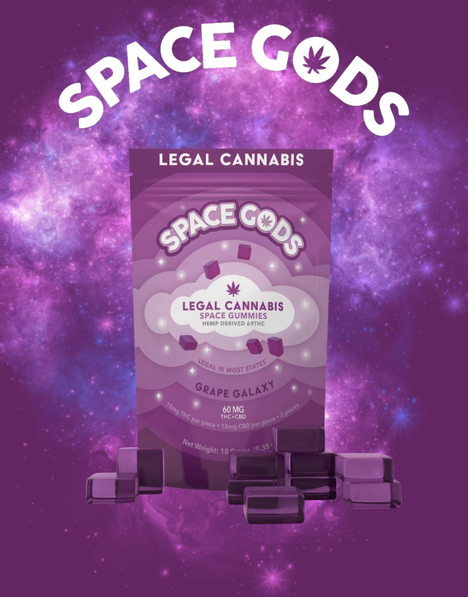 Space Gods Space Gummies | Galaxy Grape | Delta 9 + CBD 