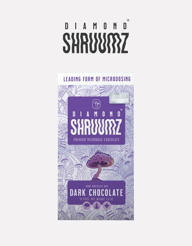 SHRUUMZ 1CT Chocolate Bar | Functional Mushrooms | Dark Chocolate by Diamond Shruumz 