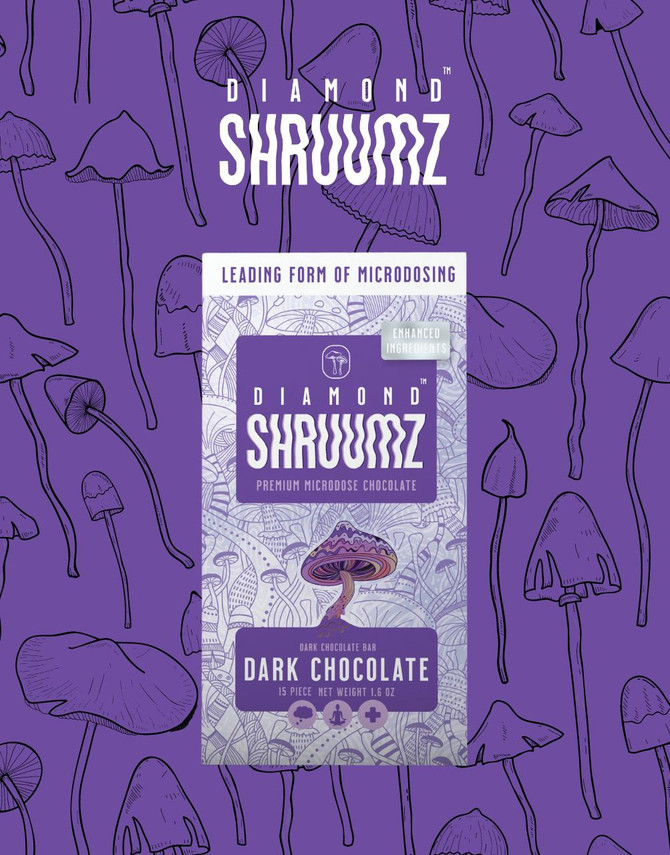 SHRUUMZ 1CT Chocolate Bar | Functional Mushrooms | Dark Chocolate by Diamond Shruumz 