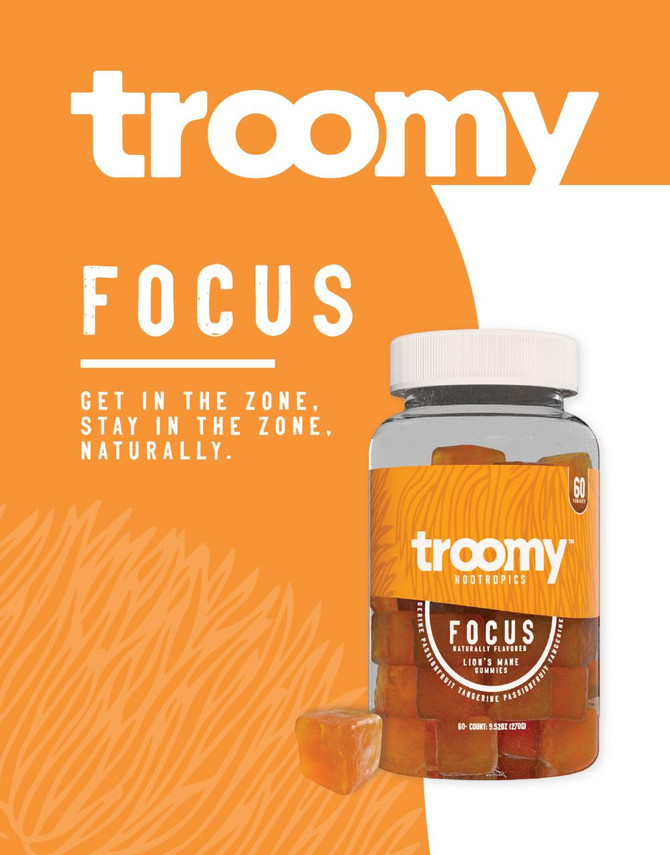 Troomy Focus by Troomy Nootropics Gummies | Lion's Mane 400MG 