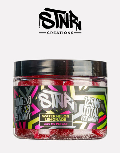 STNR 2500MG Gummies | D8 + D9 | Watermelon Lemonade