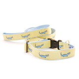 Alligator--Blue on Yellow (Wide Martingale)
