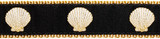 Scallop Shell on Black (Wide Harness)