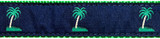 Palm Tree on Navy (Narrow Harness)